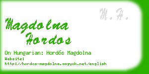 magdolna hordos business card