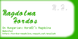 magdolna hordos business card